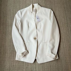 LOFT white single button blazer / size 2 / new with tag